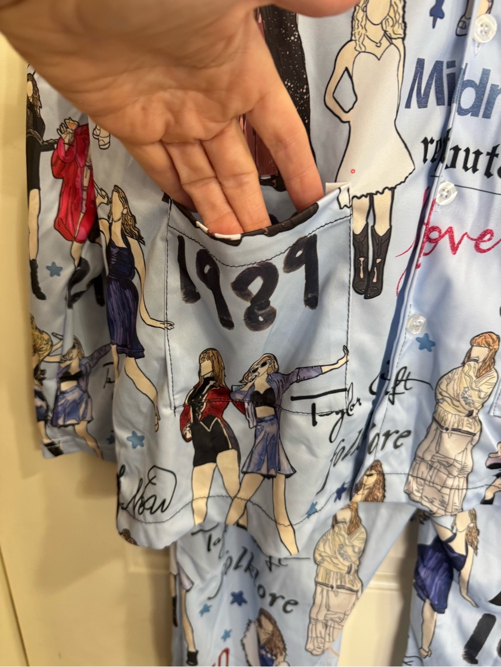 Taylor Swift Eras Inspired Pajama Set Long Sleeve Pants Size L - Picture 5 of 6
